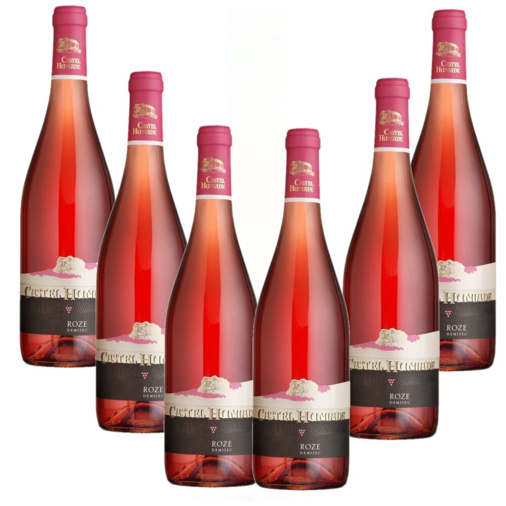 Pachet Vin Rose Recas Castel Huniade, 6 x 0.75l